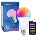 【100W形】Lepro AI スマート電球 B3 Wi-Fiライト LED E26 AI照明デザイナー 【1500lm超明るい/調光調色/12W省エネ/電球色・昼白色・昼光色・虹色・RGBCCT マルチカラー 1600万色】 Google Home/Alexa対応 音楽同期 間接照明