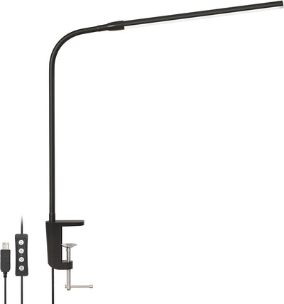 Lepro クランプライト デスクライト クランプ led 目に優しい 電気スタンド スタンドライト 【電球色・白色・昼光色/10段階明るさ/5W省エネ/明るい/Ra80演色/360°角度調整可能/独立ボタン制御/USB給電式/1.5Mケーブル】 テーブル 卓上照明 卓上ライト 台灯 学習机 勉強机 読書灯 (ブラック)