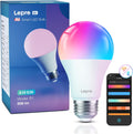 Lepro AI スマート電球 B1 led電球 Wi-Fi電球 E26 スマートライト Alexa電球 調光 電球 60W 広配光【806lm/超明るい/電球色・昼白色・昼光色・虹色/RGBCCTマルチカラー1600万色/アプリ調光タイプ/8.5W省エネ】音楽連動 間接照明 パーティー Alexa Echo/Google Home対応 スマート led 電球 1個入り