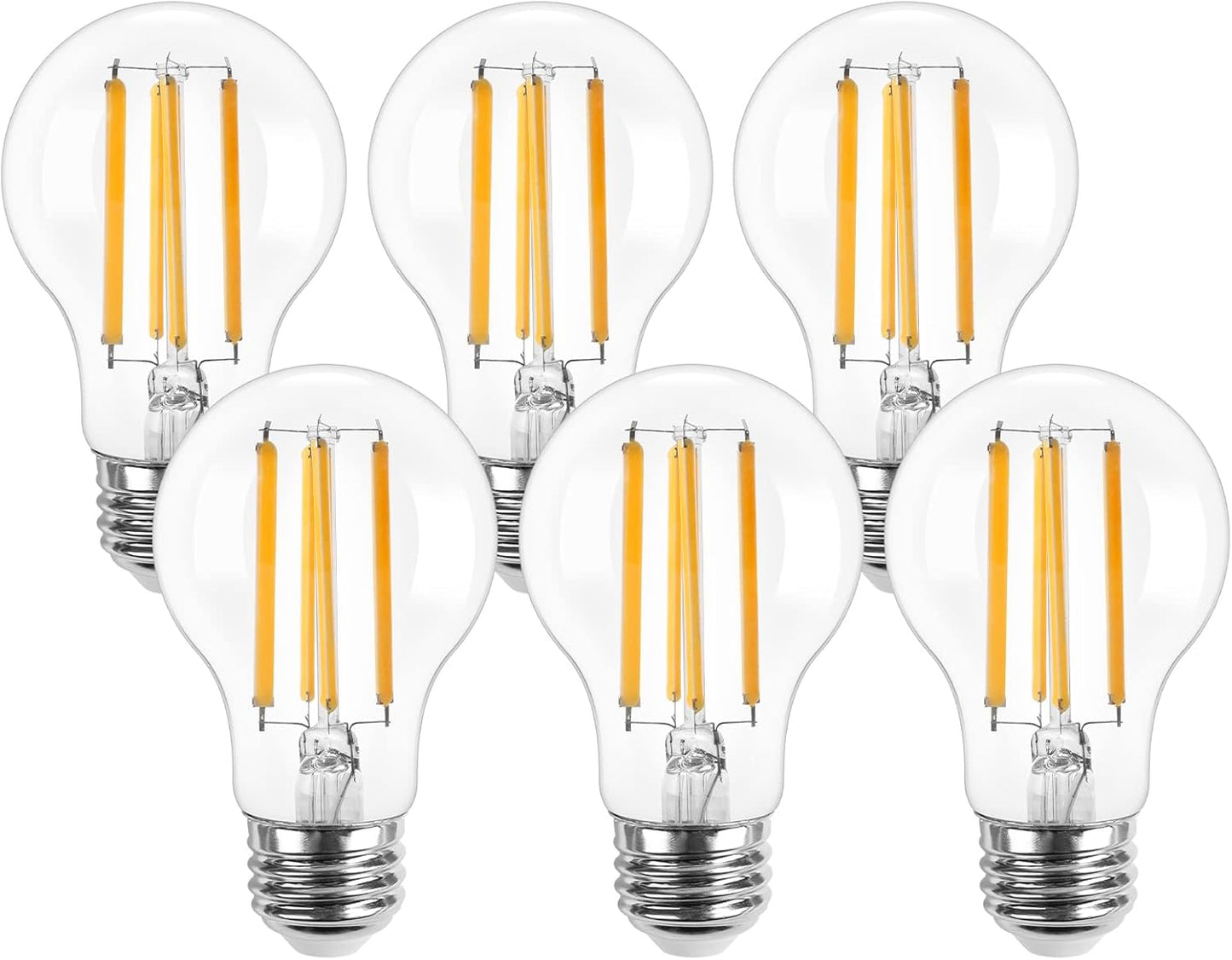 【E26】Lepro led電球 e26 led 電球色 100W形 6個入り フィラメント 電球 電球色 2700k 10.5w 全方向 クリアタイプ 非調光 一般電球形 1521lm 省エネ PSE認証済み シーリング ペンダント スタンド ブラケットなど適用 インテリア 玄関 階段 廊下 トイレ リビング ダイニング