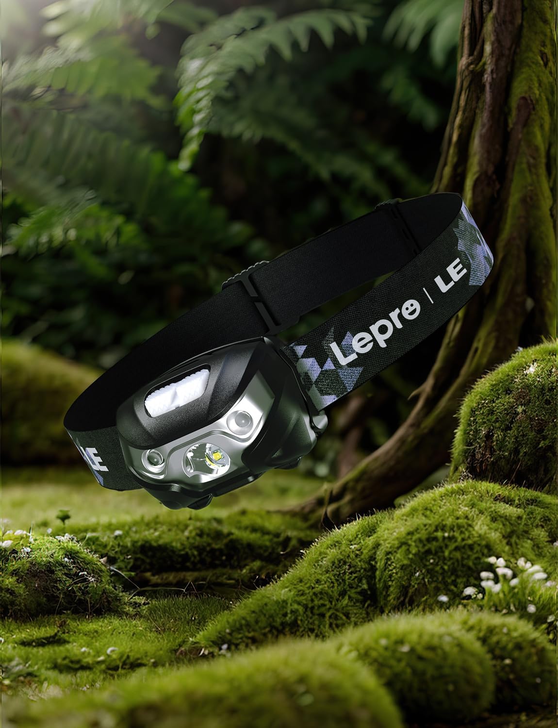 Lepro ヘッドライト 充電式 300lm高輝度 ledヘッドライト 釣り ヘッドランプ USB-C充電 登山 白&赤 ledライト【5つ点灯モード/3時間満充電/実用点灯37時間】 防水 照射角度調整可 軽量 キャンプ 散歩 アウトドア 災害 停電用