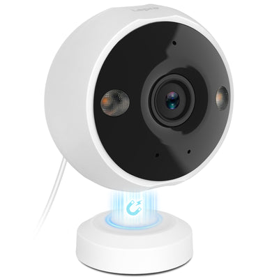 Lepro 見守りカメラ 防犯カメラ マグネット式 工事不要 300万画素 2K 室内監視カメラ ペット/赤ちゃん/高齢者介護 常時録画 SDカード/AWSクラウド 屋内玄関屋外倉庫の鉄製ゲート IP65防水 Wi-Fi Alexa対応 AI検知 カラー暗視 双方向通話 警報通知