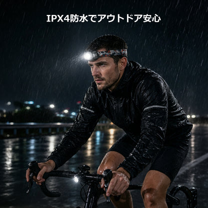 Lepro ヘッドライト 充電式/乾電池式 led ヘッドランプ センサー付き ledヘッドライト 防水 釣り ライト 登山 【ハイブリッドタイプ/450lm高輝度/10つ点灯モード/最大30時間点灯/IPX4防水/90°角度調整可/軽量/スポット・ワイド切替/USB-C充電】専用充電池付属/単4形電池3本 (別売り) 明るい ヘッド・ライト ヘルメット 停電 防災 作業 散歩