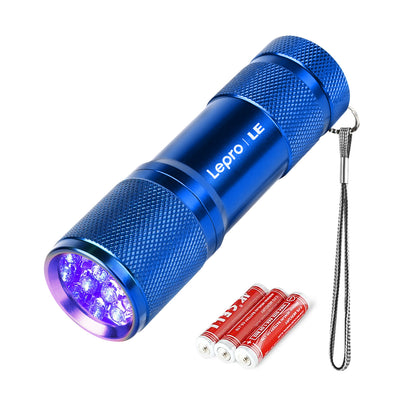 Lepro ブラックライト led uvライト レジン用 硬化 紫外線ライト 釣り IPX4防水 単4形電池付属 (ブルー)