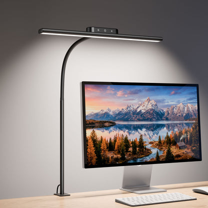 Lepro デスクライト クランプ グリップライト クランプライト T型 led 750lm超高輝度 目に優しい 電気スタンド スタンドライト DCアダプター付き【一体型LED光源/5段階色温度・明るさ/調光調色/明るい/Ra80演色/360°角度調整可能/独立タッチボタン制御/1.8Mケーブル/コンセント付き】卓上照明 卓上ライト アームライト 台灯 学習机 勉強机 読書灯