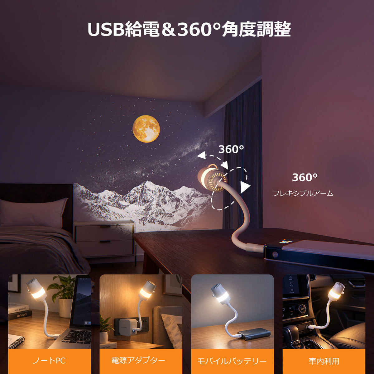 Lepro 星空ライト 2in1 ナイトライト&星空投影 家庭用プラネタリウム USB給電式 天井 壁 プレゼント 雰囲気