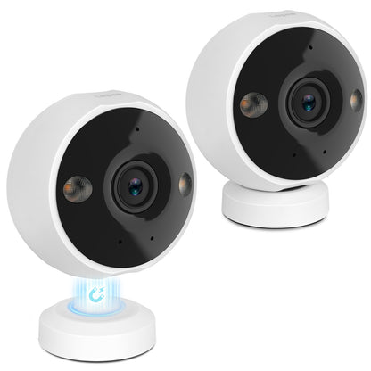 Lepro 見守りカメラ 防犯カメラ マグネット式 工事不要 300万画素 2K 室内監視カメラ ペット/赤ちゃん/高齢者介護 常時録画 SDカード/AWSクラウド 屋内玄関屋外倉庫の鉄製ゲート IP65防水 Wi-Fi Alexa対応 AI検知 カラー暗視 双方向通話 警報通知