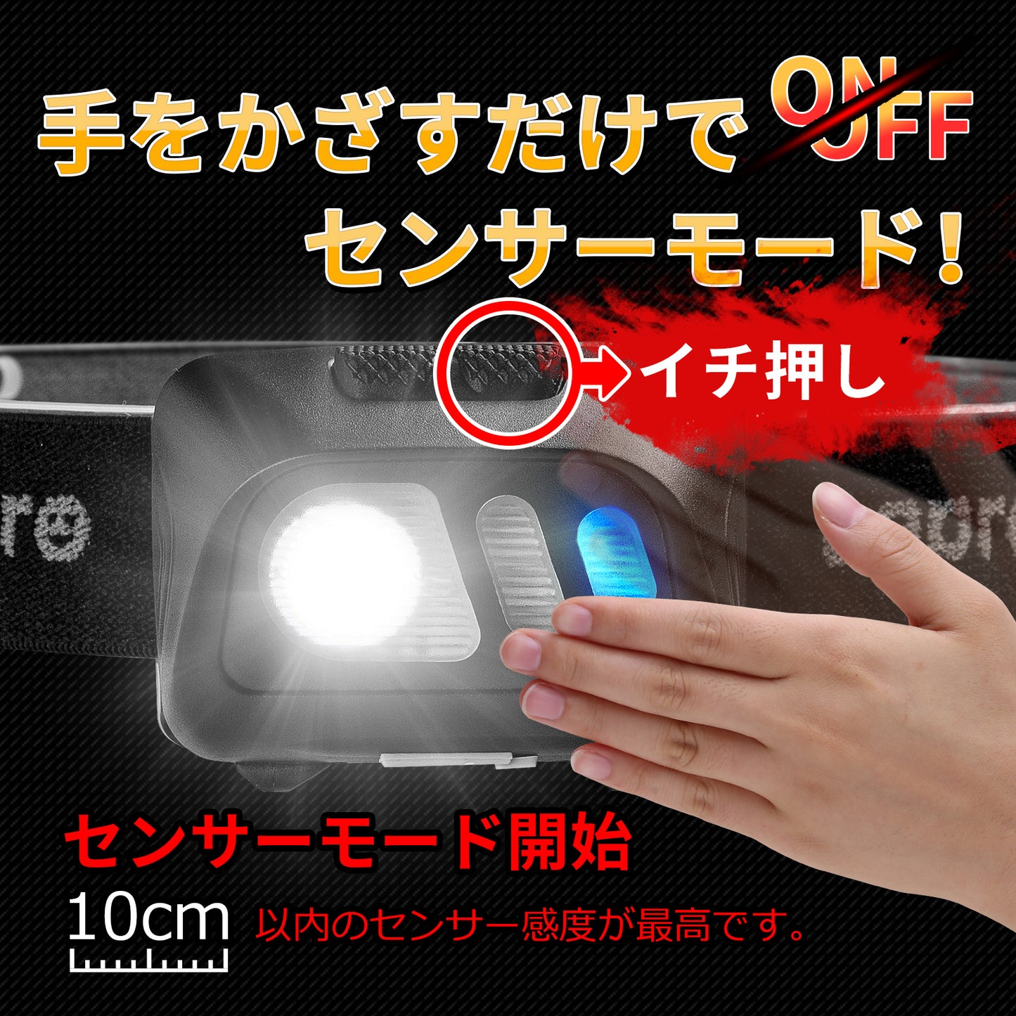 Lepro ヘッドライト 充電式 LED ヘッドランプ 防水 センサー付き 明るい ledヘッドライト 【白光＆赤光/5つ点灯モード/実用点灯20時間/60°角度調整可/USBケーブル付き】 夜釣り 登山 キャンプ 作業 頭につけるライト ジョギング ハイキング アウトドア 災害 停電対策 防災用 ヘッド ライト