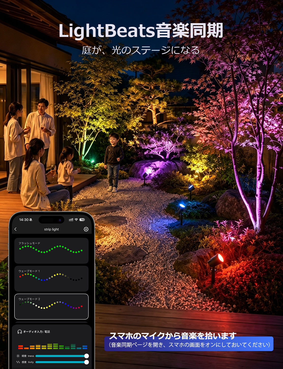 Lepro AI ガーデンライト スポットライト 屋外 RGB 庭 ライト 防水 ガーデン アプリ制御 雰囲気 アウトドア スポット おしゃれ コンセント付き イルミネーション【800lm/IP65防水/CCT調光調色/1600万色RGBIC/地面挿入と壁掛け式2Way/135°角度調整】明るい 防犯 玄関灯 ガーデン/庭/玄関/ガレージ/軒/芝生/駐車場/歩道 景観 屋外 装飾用 外灯