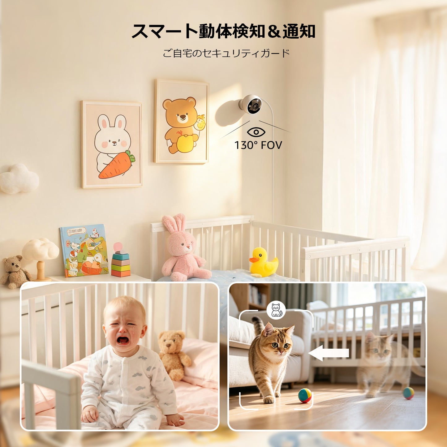 Lepro 見守りカメラ 防犯カメラ マグネット式 工事不要 300万画素 2K 室内監視カメラ ペット/赤ちゃん/高齢者介護 常時録画 SDカード/AWSクラウド 屋内玄関屋外倉庫の鉄製ゲート IP65防水 Wi-Fi Alexa対応 AI検知 カラー暗視 双方向通話 警報通知