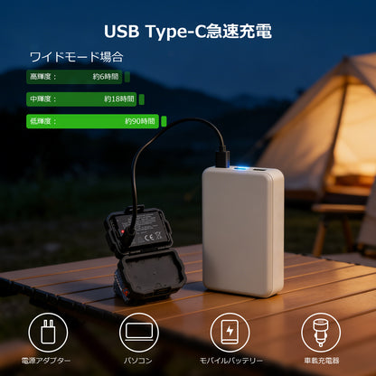 Lepro ヘッドライト 充電式/乾電池式 led ヘッドランプ ledヘッドライト 防水 釣り ライト 登山 【ハイブリッドタイプ/300lm高輝度/10つ点灯モード/最大90時間点灯/IPX4防水/90°角度調整可/軽量/スポット・ワイド切替/USB-C充電ケーブル付き】専用充電池付属/単4形電池3本 (別売り) ヘルメット 明るい 停電 防災 作業 散歩