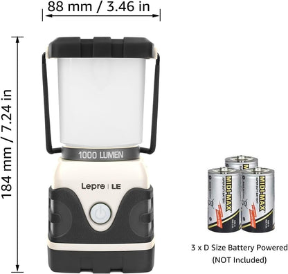 Lepro LED ランタン キャンプランタン 【超高輝度 1000ルーメン/実用点灯12-240時間/電池式/昼光色・昼白色・電球色切替/4つ点灯モード/無段階調光調色/防滴仕様】ソロキャンプ アウトドア キャンプ 登山 夜釣り 防災 停電 緊急 非常用 LEDランタン ホワイト[3300002-WH]