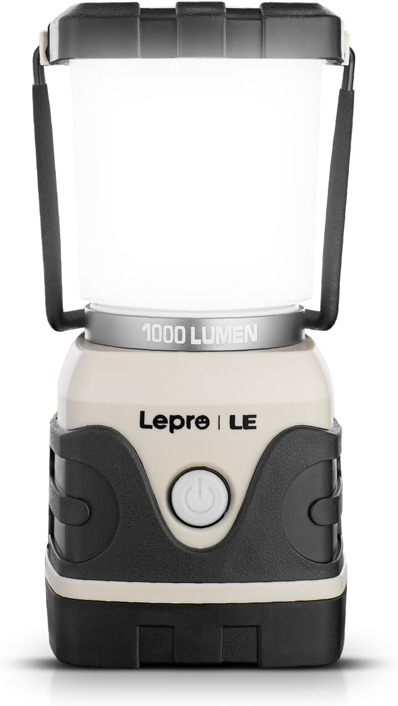 Lepro LED ランタン キャンプランタン 【超高輝度 1000ルーメン/実用点灯12-240時間/電池式/昼光色・昼白色・電球色切替/4つ点灯モード/無段階調光調色/防滴仕様】ソロキャンプ アウトドア キャンプ 登山 夜釣り 防災 停電 緊急 非常用 LEDランタン ホワイト[3300002-WH]