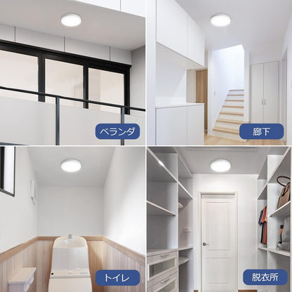 Lepro 小型シーリングライト 10W ledシーリングライト 昼光色【簡単取付/850lm高輝度/80Ra高演色性/目に優しい/省エネ/40,000時間寿命/PSE認証済み】 トイレ 廊下 玄関 脱衣所 ベランダ 洗面所 天井 led照明器具 室内照明 和室 洋室 天井照明 コンパクト (6,500K昼光色)