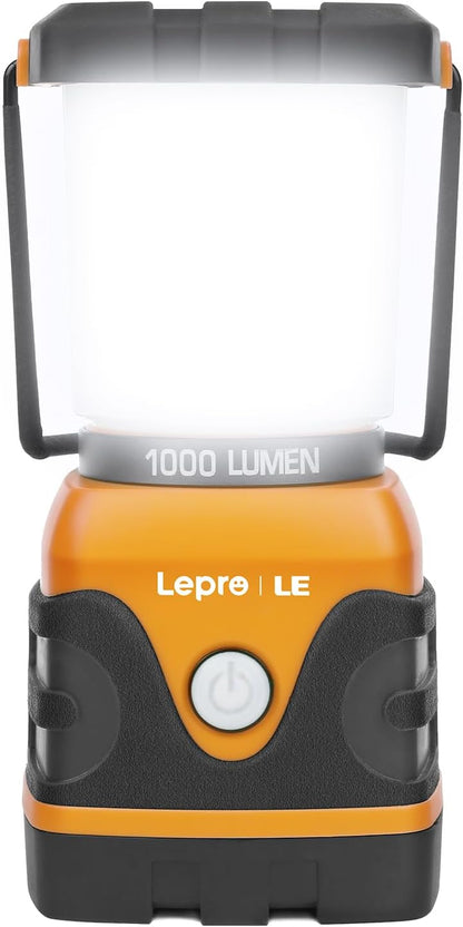 Lepro LED ランタン キャンプランタン 【超高輝度 1000ルーメン/実用点灯12-240時間/電池式/昼光色・昼白色・電球色切替/4つ点灯モード/無段階調光調色/防滴仕様】ソロキャンプ アウトドア キャンプ 登山 夜釣り 防災 停電 緊急 非常用 LEDランタン オレンジ[3300002-OG]