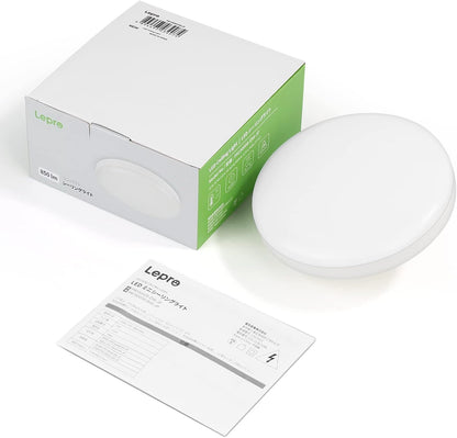 Lepro 小型シーリングライト 10W ledシーリングライト 昼光色【簡単取付/850lm高輝度/80Ra高演色性/目に優しい/省エネ/40,000時間寿命/PSE認証済み】 トイレ 廊下 玄関 脱衣所 ベランダ 洗面所 天井 led照明器具 室内照明 和室 洋室 天井照明 コンパクト (6,500K昼光色)