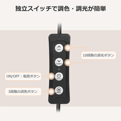 Lepro クランプライト デスクライト クランプ led 目に優しい 電気スタンド スタンドライト 【電球色・白色・昼光色/10段階明るさ/5W省エネ/明るい/Ra80演色/360°角度調整可能/独立ボタン制御/USB給電式/1.5Mケーブル】 テーブル 卓上照明 卓上ライト 台灯 学習机 勉強机 読書灯 (ブラック)