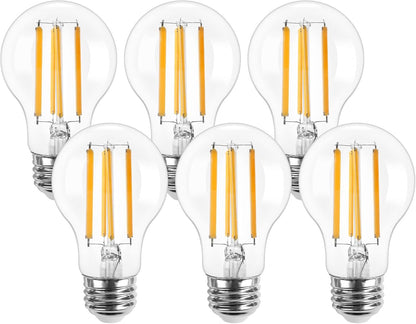 【E26】Lepro led電球 e26 led 電球色 100W形 6個入り フィラメント 電球 電球色 2700k 10.5w 全方向 クリアタイプ 非調光 一般電球形 1521lm 省エネ PSE認証済み シーリング ペンダント スタンド ブラケットなど適用 インテリア 玄関 階段 廊下 トイレ リビング ダイニング