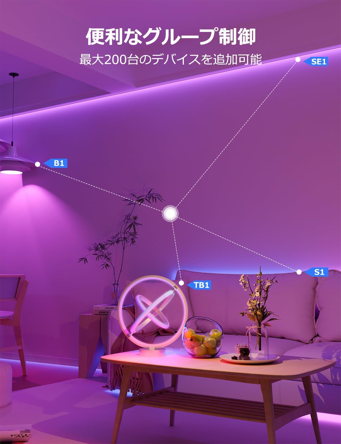 Compatible with Alexa認定】Lepro AI LEDテープライト 20m RGB 調光調