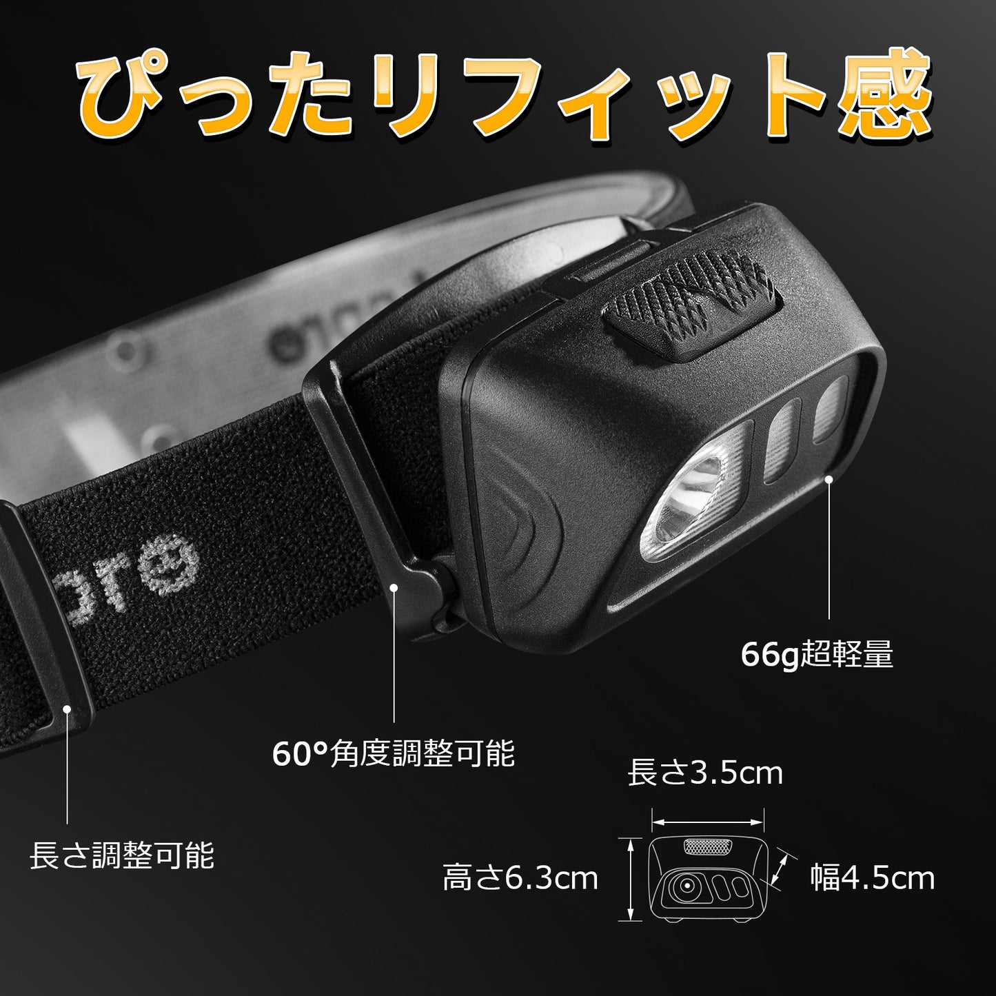 Lepro ヘッドライト 充電式 LED ヘッドランプ 防水 センサー付き 明るい ledヘッドライト 【白光＆赤光/5つ点灯モード/実用点灯20時間/60°角度調整可/USBケーブル付き】 夜釣り 登山 キャンプ 作業 頭につけるライト ジョギング ハイキング アウトドア 災害 停電対策 防災用 ヘッド ライト