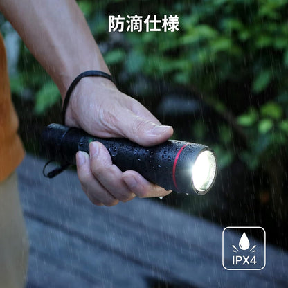 Lepro LED懐中電灯 OSRAM社製超高輝度LED搭載 単三電池対応 ハンディライト フラッシュライト 強力 軍用 【LE3000/超高輝度/ズーム式/5つ点灯モード/防滴】電池式 防災 停電対策 緊急用 新型 軽量 キャンプ 登山 夜釣り