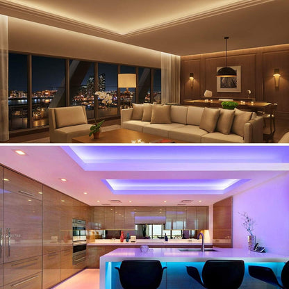 Lepro LEDテープライト 防水 RGB 5m 150連 SMD5050 DIY マルチカラー 間接照明 44キーリモコン 調光調色 両面テープ カット可能 取付簡単 看板 天井 棚下 コレクション ゲーム室 装飾用 2年間保証付き