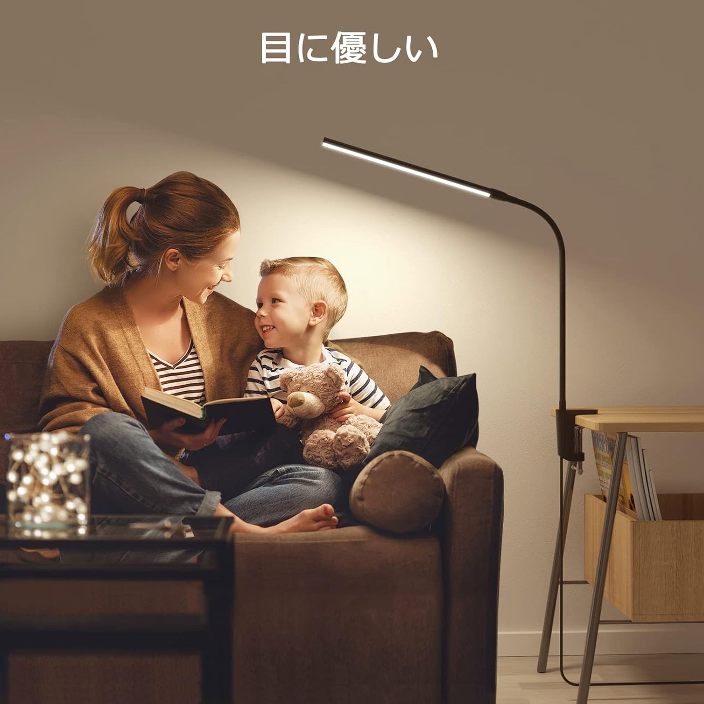Lepro クランプライト デスクライト クランプ led 目に優しい 電気スタンド スタンドライト 【電球色・白色・昼光色/10段階明るさ/5W省エネ/明るい/Ra80演色/360°角度調整可能/独立ボタン制御/USB給電式/1.5Mケーブル】 テーブル 卓上照明 卓上ライト 台灯 学習机 勉強机 読書灯 (ブラック)