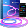 Lepro N1 AI ledネオンライト チューブライト 3m AI照明デザイナー スマート テープライト クリスマス 音楽同期 MagicColor 流れる Alexa/Google Home対応 WIFI/Bluetoothコントロール ネオンサイン 虹色 アドレサブル おしゃれ RGB 調光調色 クリスマス 間接照明 ネオン管 LLM 【Leproアプリ アカウント登録要】