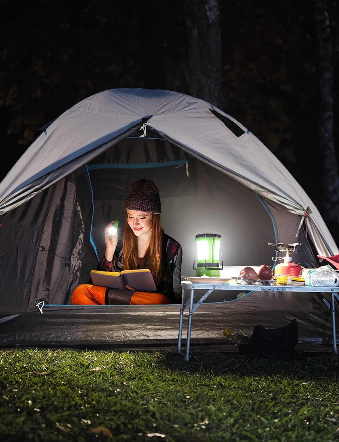 Lepro ランタン ledランタン キャンプランタン 懐中電灯 2本分離できる 【充電式と乾電池併用/最大33～66時間点灯/昼光色/高輝度タイプ/防水防滴】 USBケーブルと車用充電器付き 車中泊用 バーベキュー キャンプ 夜釣り 台風 災害 常備灯 停電 緊急 非常用 防災 ライト [3300012-DW]