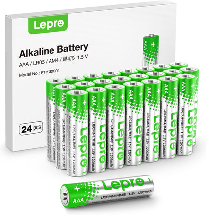 Lepro 単4形 アルカリ乾電池 24本セット ハイパワー 大容量 液漏れ防止 耐久 長持ち 長期間保存可能 おもちゃ 電池式ランタン 懐中電灯 時計 リモコン 携帯ラジオ 防災用