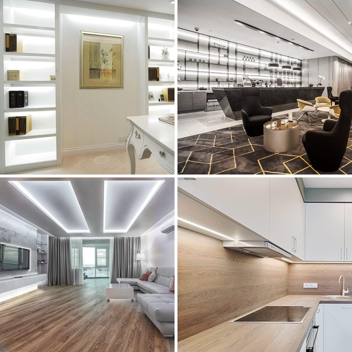 Lepro LEDテープライト ストリップライト 昼光色 6000k 無段階調光 ledテープ 5m 薄型 切断可能 取付簡単 SMD2835 300LED高輝度 正面発光 間接照明 非防水 室内・店内装飾 ledライト