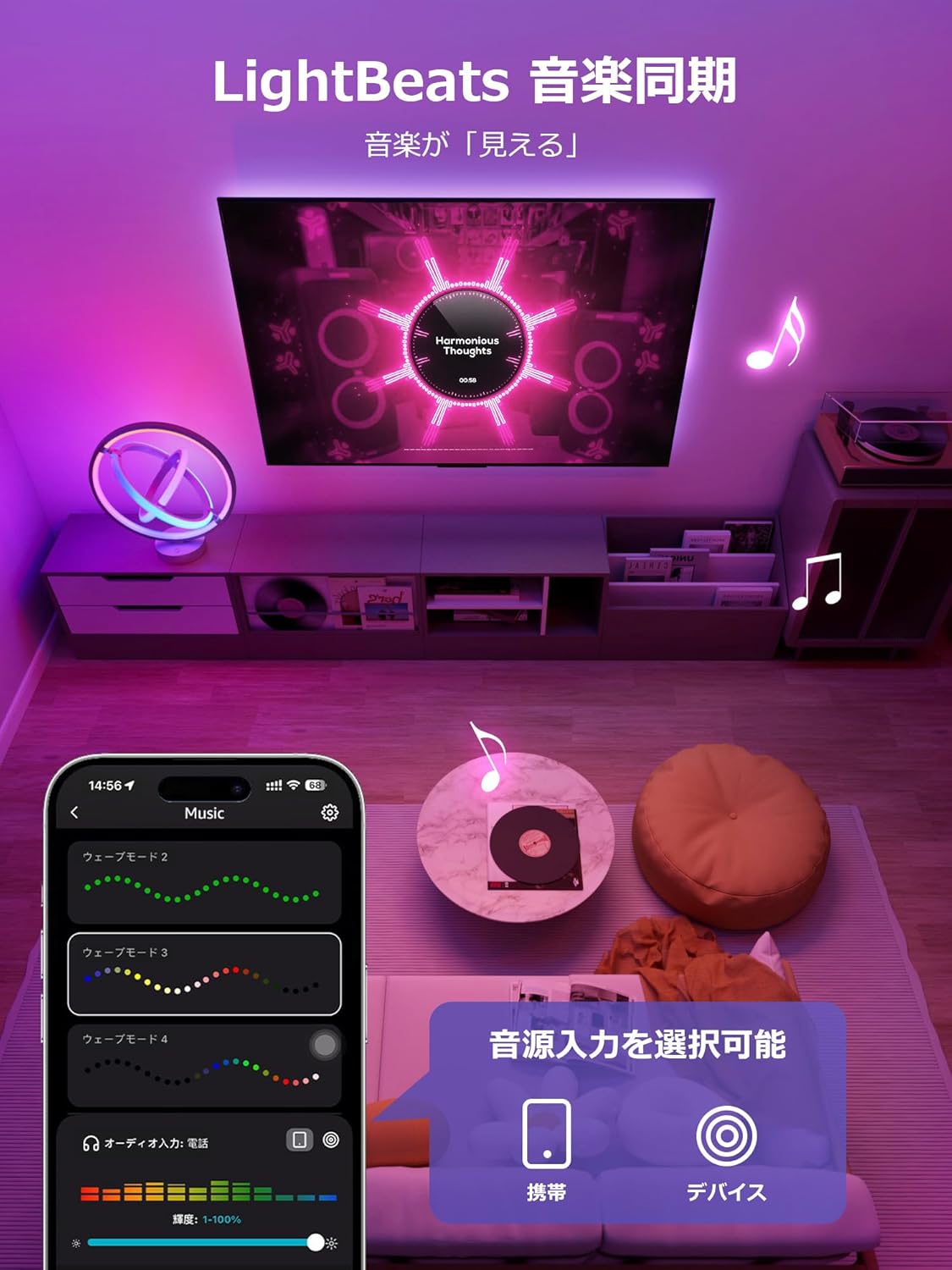 Lepro TB1 AI デスクライト テーブルランプ ledテーブルライト AI照明【Compatible with Alexa/虹色/1600万色/音声操作/音楽同期/BlueTooth&Wi-Fi/Google Home対応】 間接照明 インテリア スマート照明 ベッドサイドランプ おしゃれ ゲーミング/雰囲気作り/クリスマス/インテリア装飾/パーティー/誕生日 プレゼント （惑星タイプ）