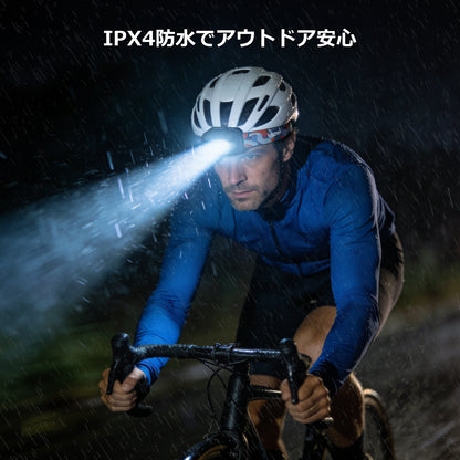 Lepro ヘッドライト 充電式/乾電池式 led ヘッドランプ ledヘッドライト 防水 釣り ライト 登山 【ハイブリッドタイプ/300lm高輝度/10つ点灯モード/最大90時間点灯/IPX4防水/90°角度調整可/軽量/スポット・ワイド切替/USB-C充電ケーブル付き】専用充電池付属/単4形電池3本 (別売り) ヘルメット 明るい 停電 防災 作業 散歩