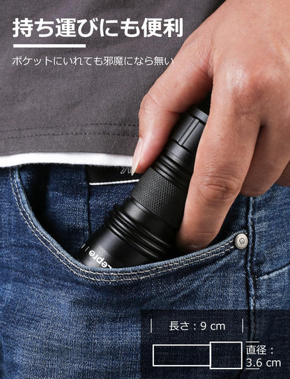 Lepro ブラックライト uvライト 釣り レジン用 紫外線 硬化 21LED UV 懐中電灯ブルー アルミ合金材質 単4形電池付属 uvレジン ペットのオシッコ汚れを発見 目には見えない汚れに対策に