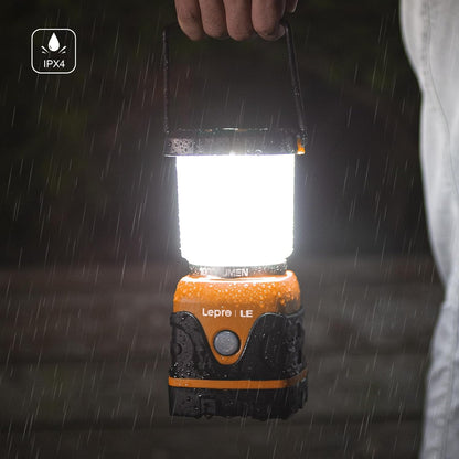 Lepro LED ランタン キャンプランタン 【超高輝度 1000ルーメン/実用点灯12-240時間/電池式/昼光色・昼白色・電球色切替/4つ点灯モード/無段階調光調色/防滴仕様】ソロキャンプ アウトドア キャンプ 登山 夜釣り 防災 停電 緊急 非常用 LEDランタン オレンジ[3300002-OG]