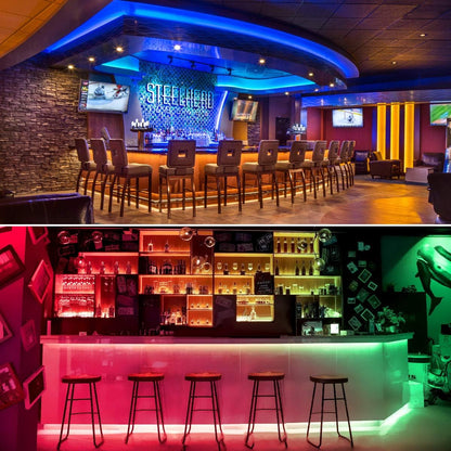 Lepro LEDテープライト 防水 RGB 5m 150連 SMD5050 DIY マルチカラー 間接照明 44キーリモコン 調光調色 両面テープ カット可能 取付簡単 看板 天井 棚下 コレクション ゲーム室 装飾用 2年間保証付き