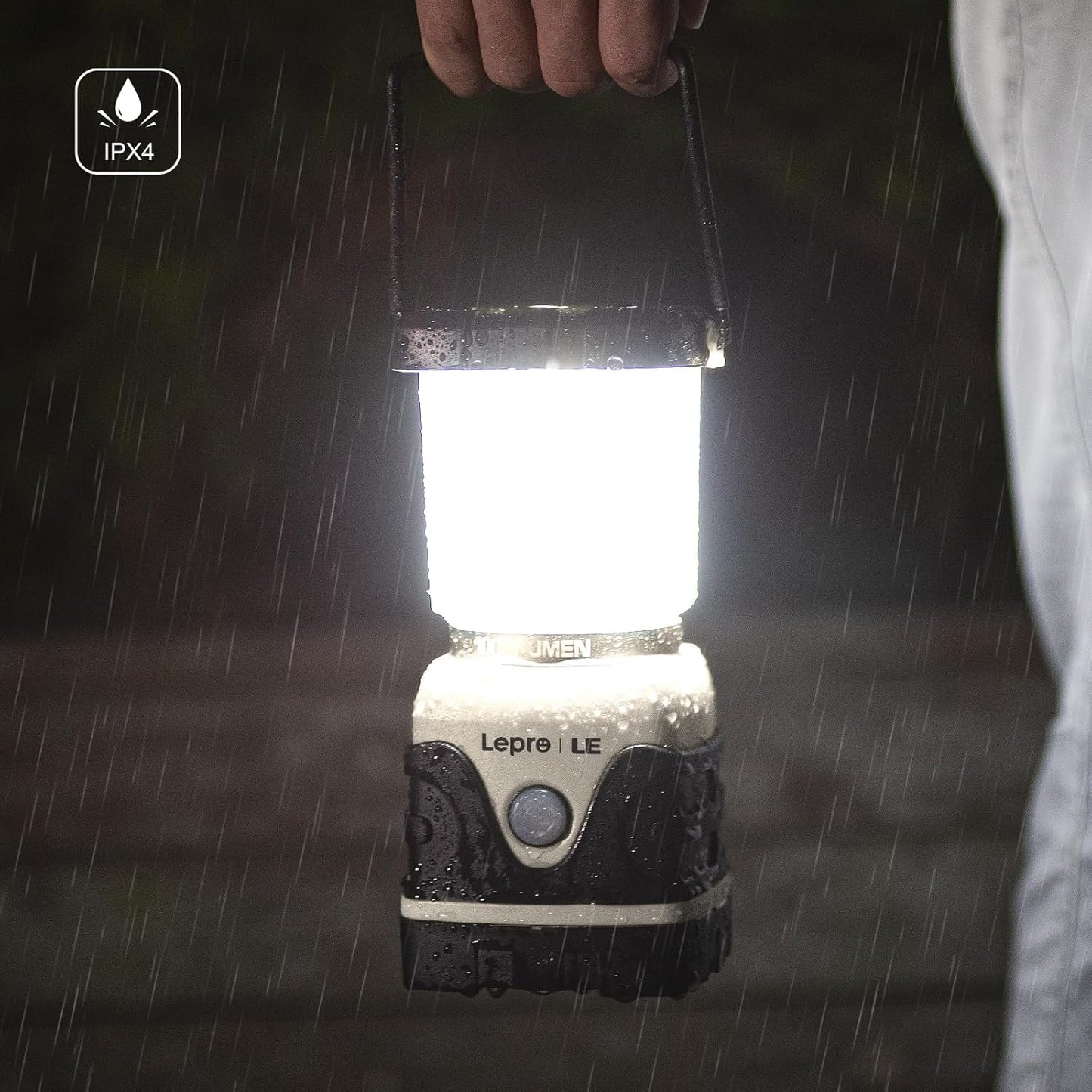 Lepro LED ランタン キャンプランタン 【超高輝度 1000ルーメン/実用点灯12-240時間/電池式/昼光色・昼白色・電球色切替/4つ点灯モード/無段階調光調色/防滴仕様】ソロキャンプ アウトドア キャンプ 登山 夜釣り 防災 停電 緊急 非常用 LEDランタン ホワイト[3300002-WH]