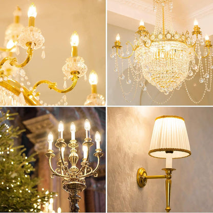 【E17】Lepro LED電球 E17 全方向 40W形相当 電球色 シャンデリア電球 6個パック 非調光型 口金直径17mm C35 フィラメント 高演色性 クリアタイプ 密閉器具対応 4W 省エネ シャンデリア風 蝋燭型 レトロ キャンドル led照明 日本PSE認証済