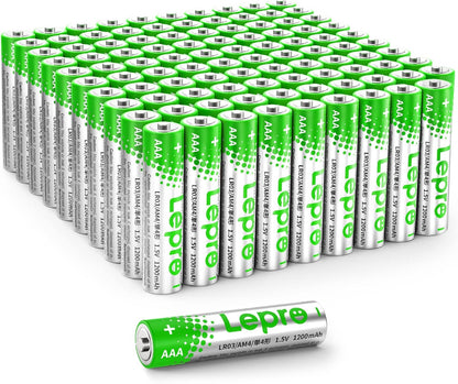 Lepro 単4形 アルカリ乾電池 100本セット ハイパワー 大容量 液漏れ防止 耐久 長持ち 長期間保存可能 おもちゃ 電池式ランタン 懐中電灯 時計 リモコン 携帯ラジオ 防災用