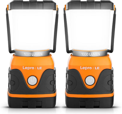 Lepro LED ランタン キャンプランタン 【超高輝度 1000ルーメン/実用点灯12-240時間/電池式/昼光色・昼白色・電球色切替/4つ点灯モード/無段階調光調色/防滴仕様】ソロキャンプ アウトドア キャンプ 登山 夜釣り 防災 停電 緊急 非常用 LEDランタン オレンジ[3300002-OG]