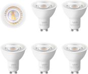 Lepro LED ハロゲン電球 ハロゲン GU10 LED電球 スポットライト 50W形相当 5.5W 400lm 電球色 3000K 集光タイプ40° 高演色性 PSE認証済み 非調光 密閉器具対応 省エネ 間接照明 天井照明 商業照明 看板 キッチン 台所 リビング ダイニング 脱衣所 寝室 廊下 玄関照明用 6個入り[100005-WW-JP-6]